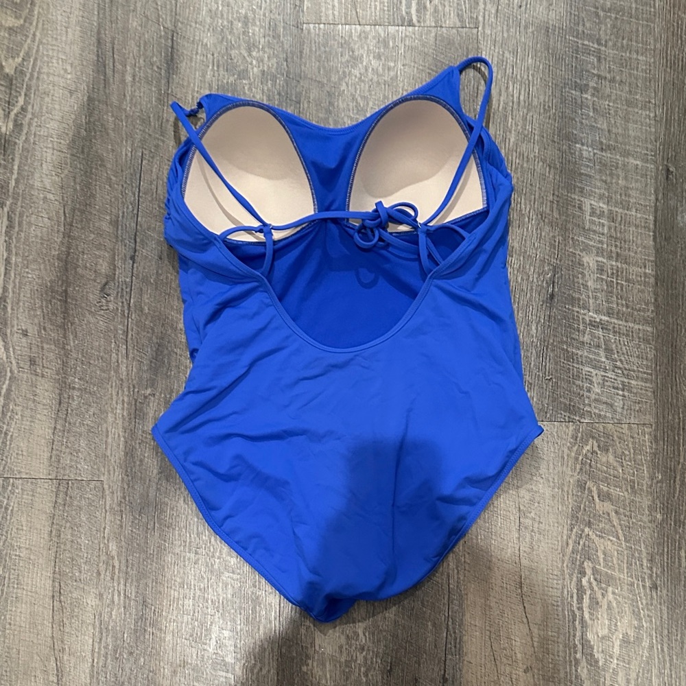 Athleta Women's Vibrant Blue One-Piece Swimsuit - Picture 3 of 3